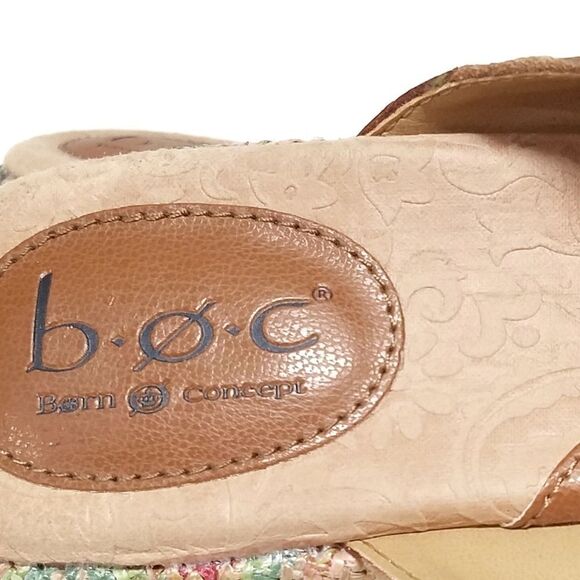 B.o.c. Aztec Print Open Toe Wedge Platform Sandals - Picture 7 of 8